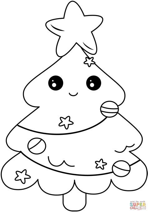 dibujos de navidad kawai para colorear|dibujos navidad faciles.